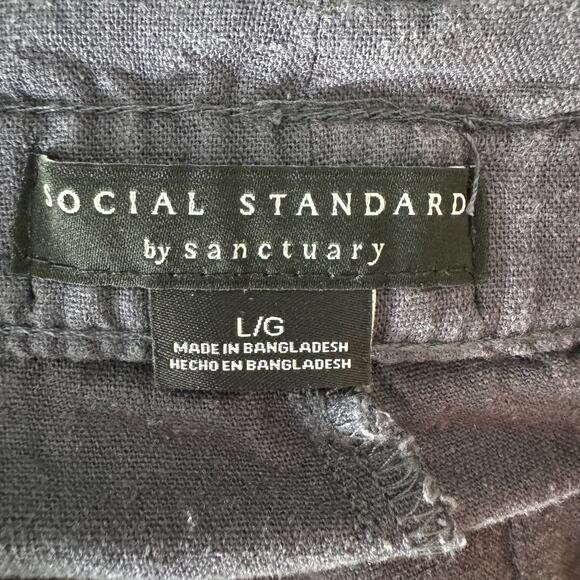 SANCTUARY Blue Linen Solstice Jogger Pants Size L - Picture 7 of 9
